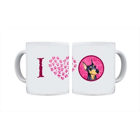 Carolines Treasures 15 oz. Doberman Dishwasher Safe Microwavable Ceramic Coffee Mug SS4771-PK-CM15